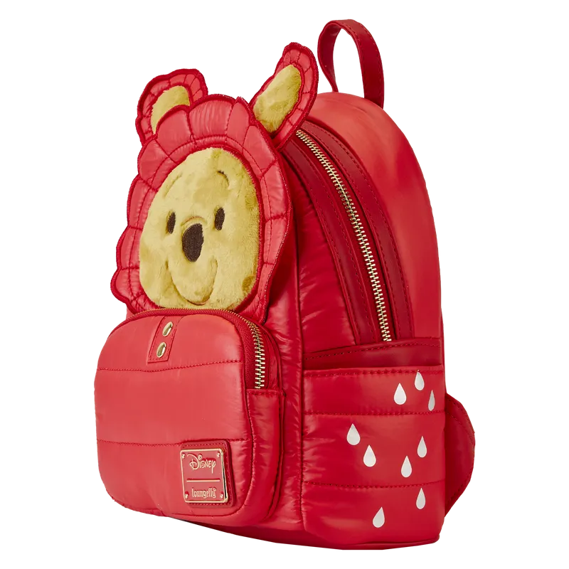 Winnie the Pooh Rainy Day Puffer Jacket Cosplay Mini Backpack by Loungefly