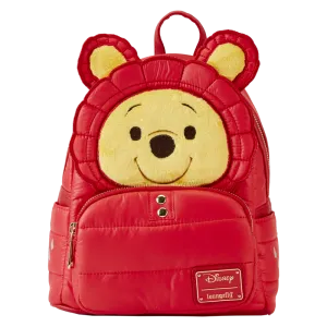 Winnie the Pooh Rainy Day Puffer Jacket Cosplay Mini Backpack by Loungefly