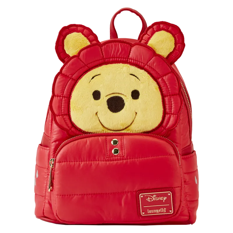 Winnie the Pooh Rainy Day Puffer Jacket Cosplay Mini Backpack