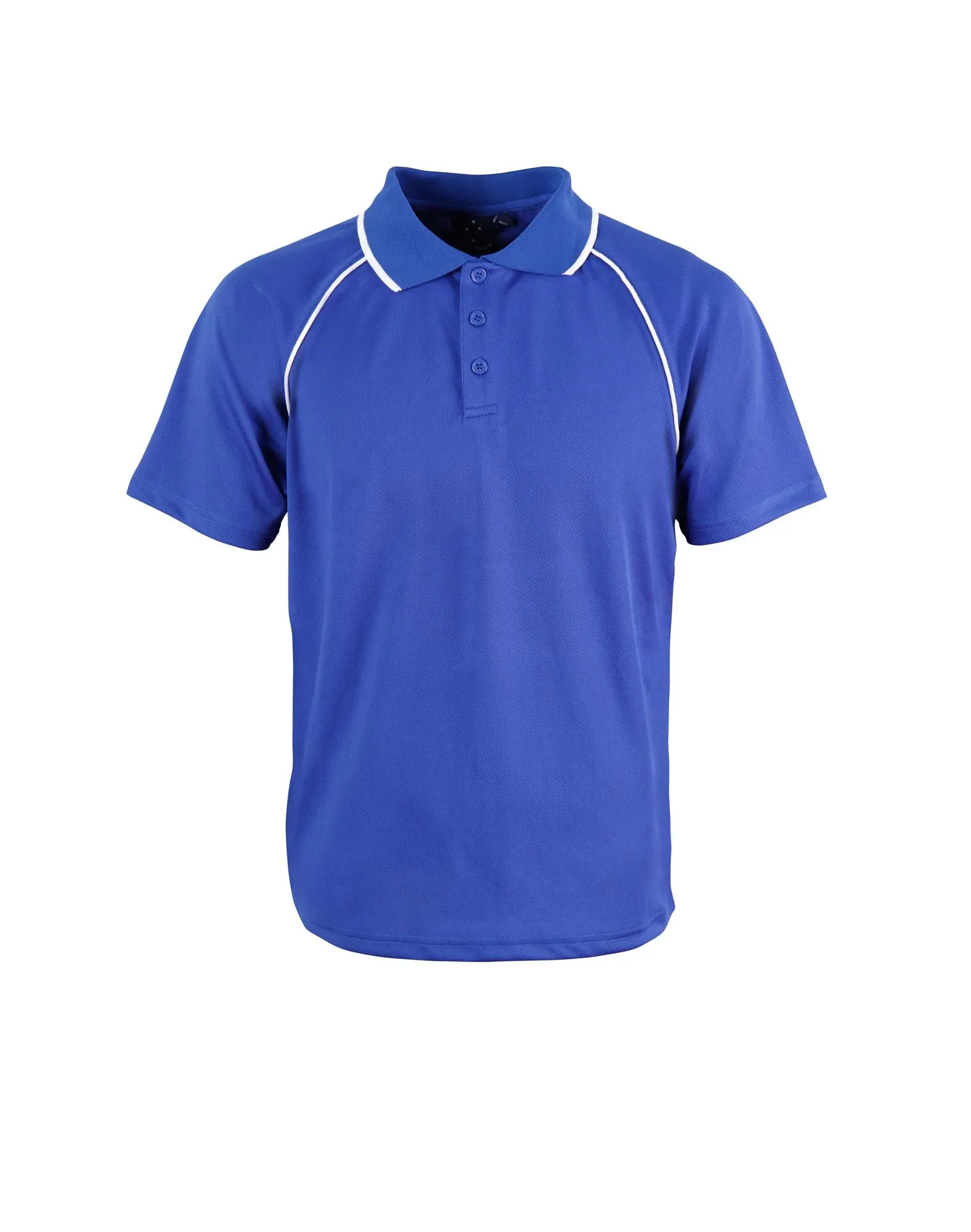 Winning Spirit Champion Kids Cooldry Raglan Short Sleeve Contrast Polo 1st (14 colour) (PS24)