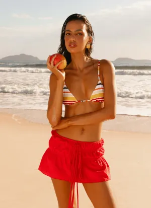 Winsley Mini Skirt - Red natural fiber