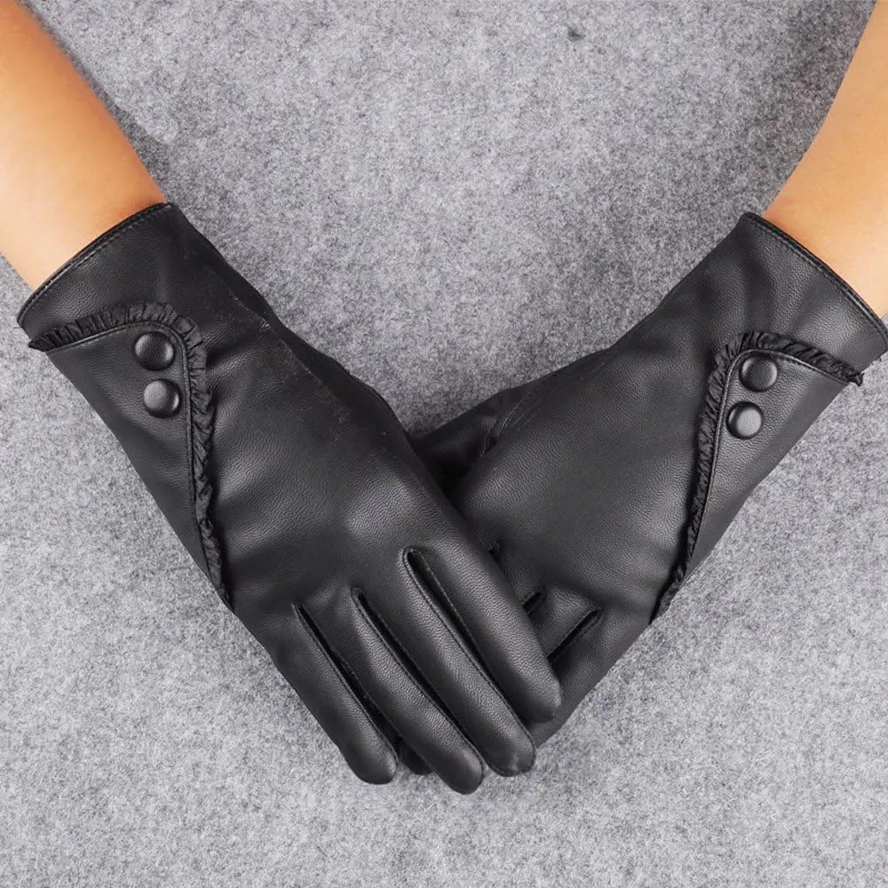 Winter Fashion Leather Gloves for Men, With Touchscreen Texting Finger Lined Outdoor Warm Driving Gloves