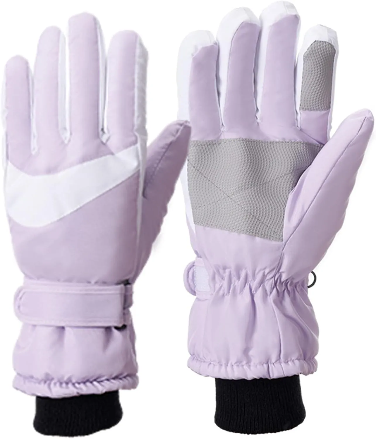 Winter Gloves,Thermal Fleece Lining Full Fingers Touch Screen Warm Gloves for Cold Weather Driving Hiking Kids
