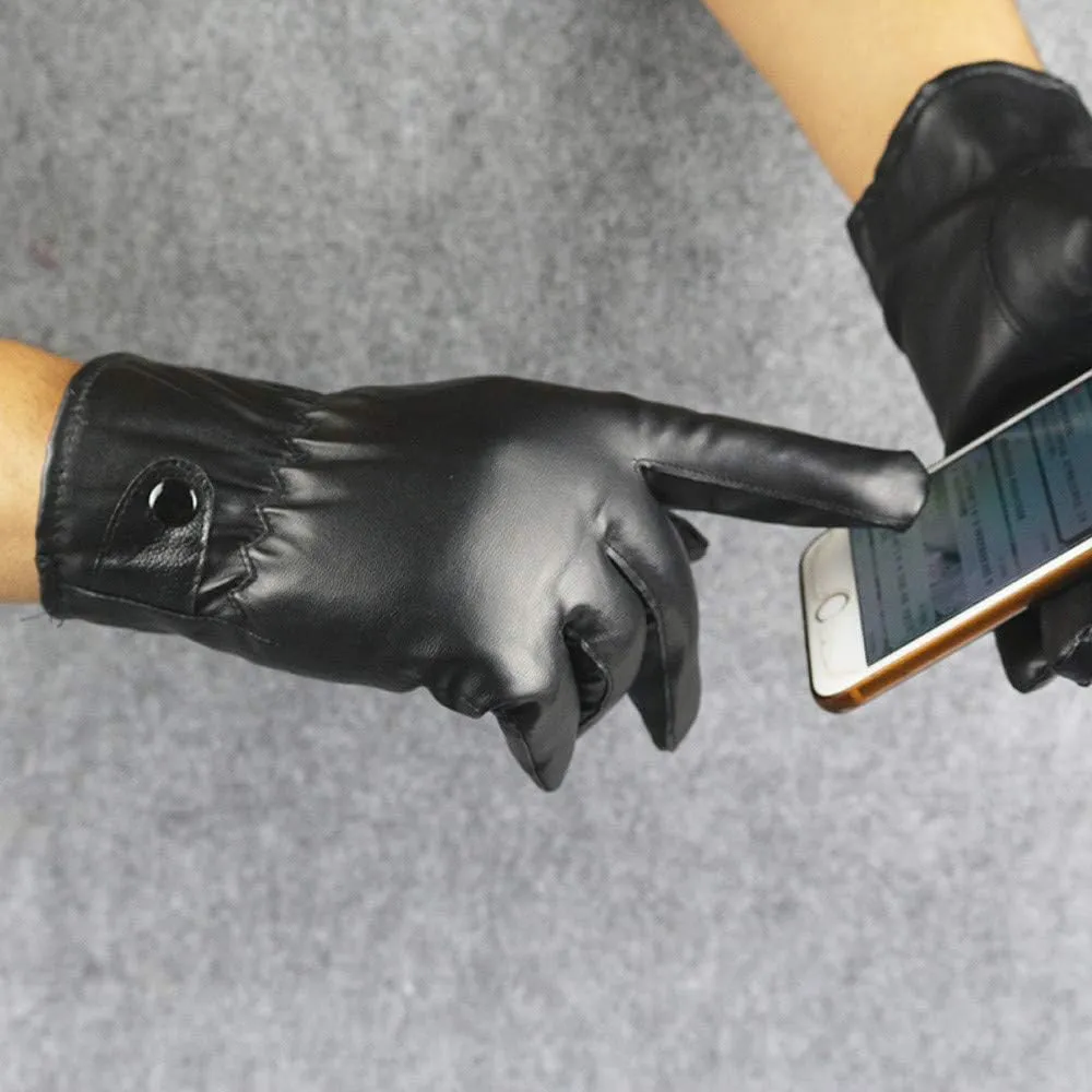 Winter Knit Gloves Warm Full Fingers Men Women Anti-Slip Touch Screen Knit Gloves for Men
