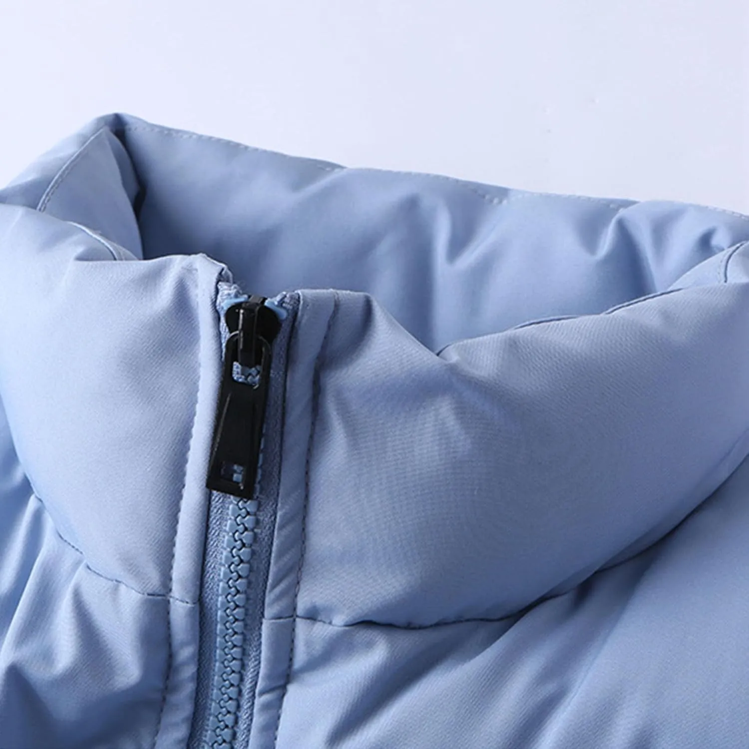 Winter Puffer Jacket for Men Full Zip Stand Collar Bubble Down Coats Insulated Thicken Windproof Windbreaker