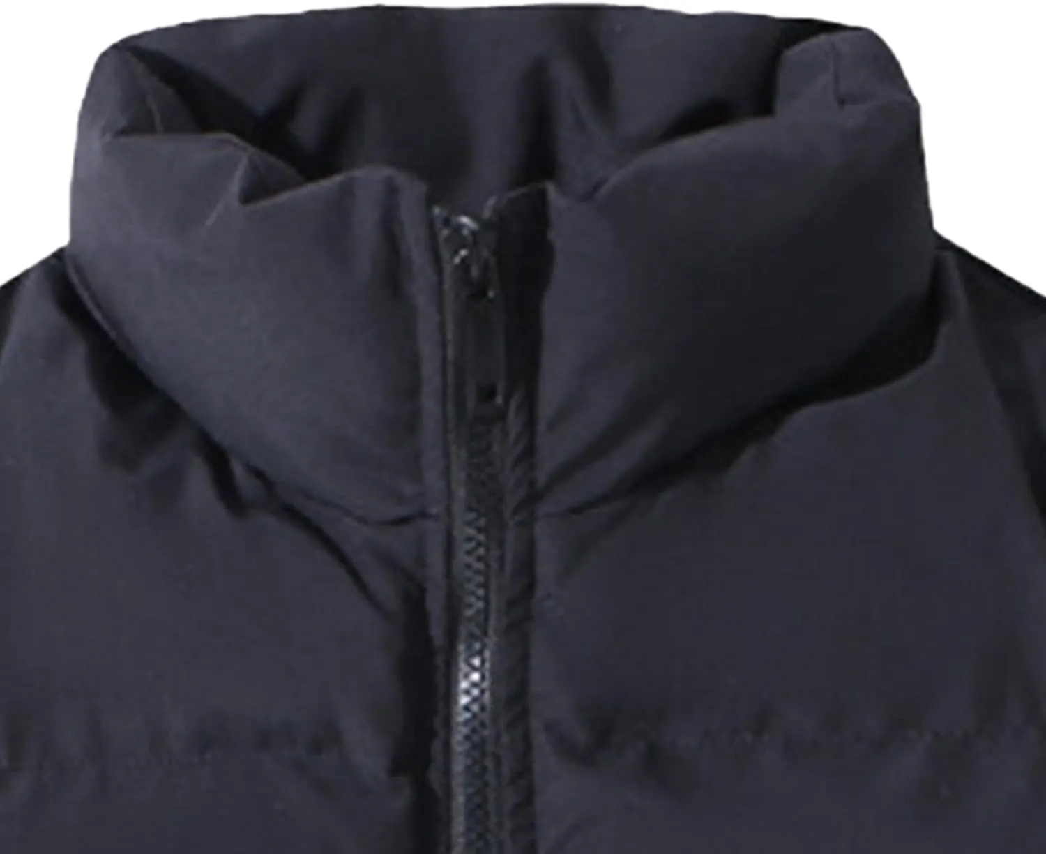 Winter Puffer Jacket for Men Full Zip Stand Collar Bubble Down Coats Insulated Thicken Windproof Windbreaker