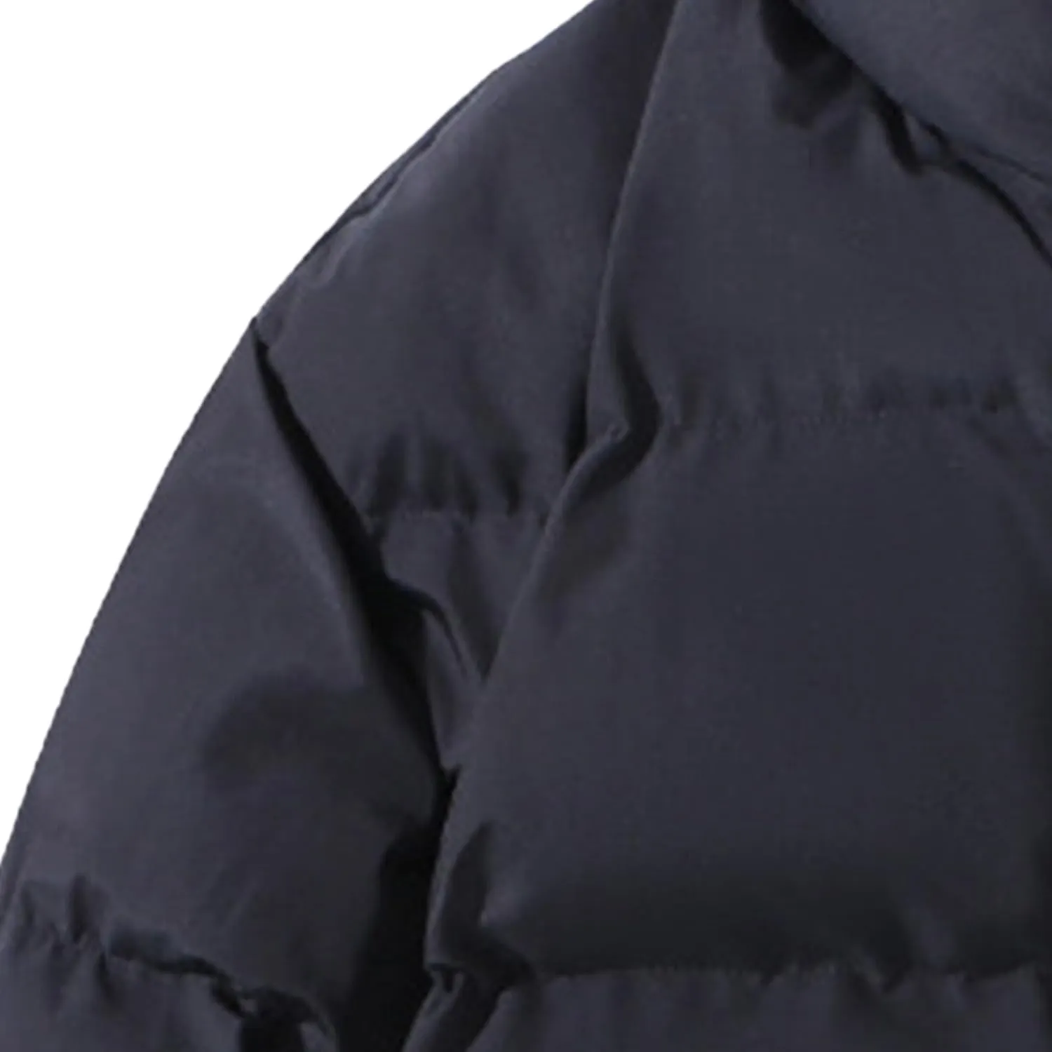 Winter Puffer Jacket for Men Full Zip Stand Collar Bubble Down Coats Insulated Thicken Windproof Windbreaker