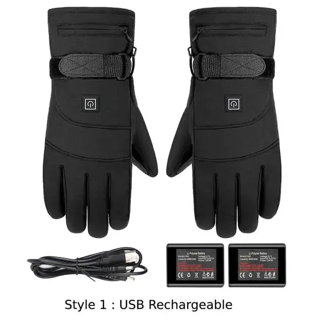 Winter touch screen heated gloves