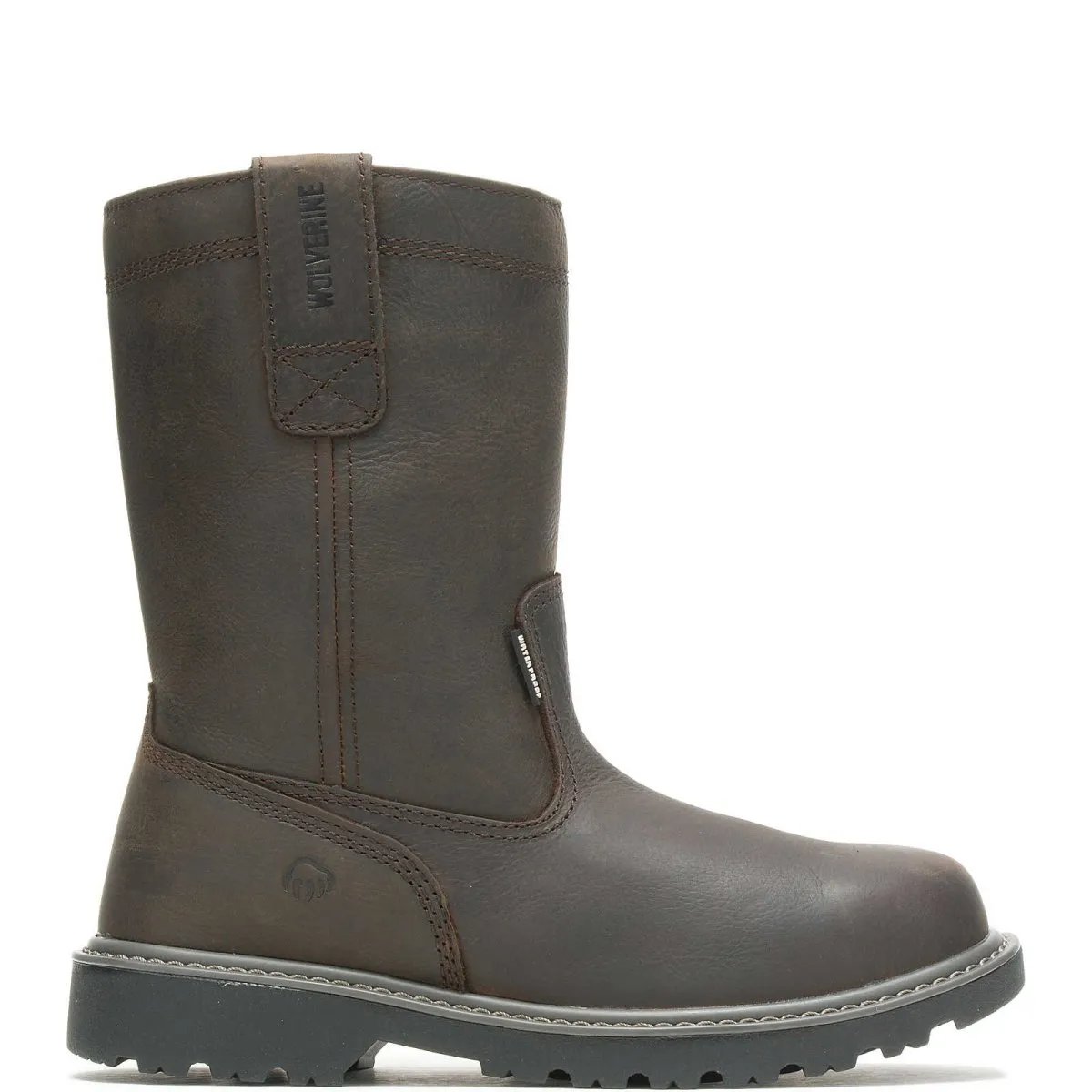 Wolverine Floorhand Waterproof Men's Steel Toe 10" Wellington Work Boot (w10680) In Dk Brown