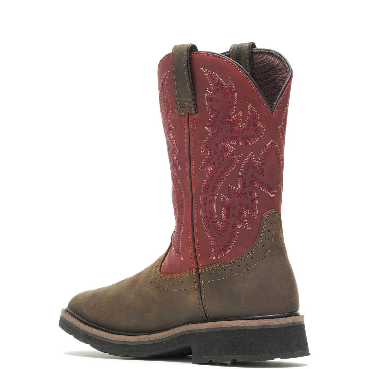 Wolverine Men's Rancher Wellington Steel Toe Work Boot (w10929) In Brown/red