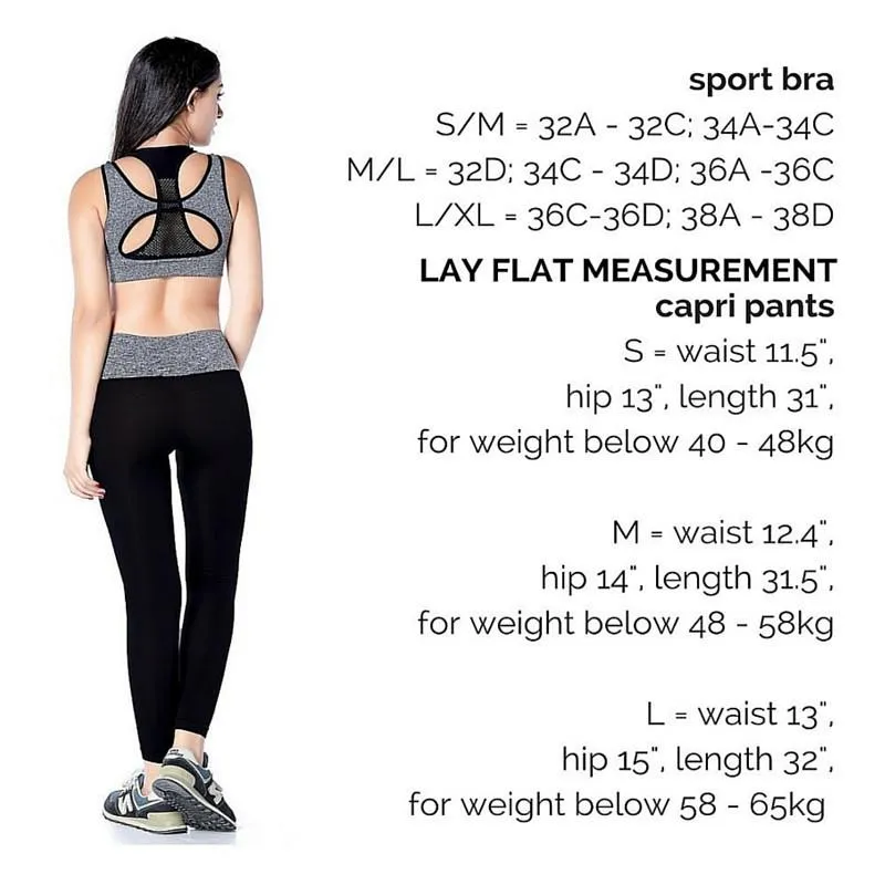 Women's Active Workout Capri Leggings Pants