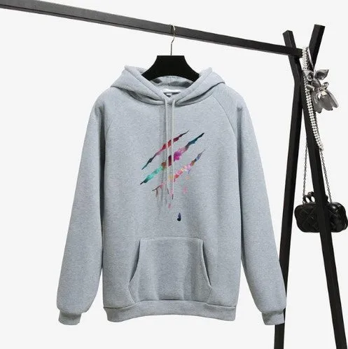 Women's Autumn/Winter O-Neck Hoodie With Various Prints