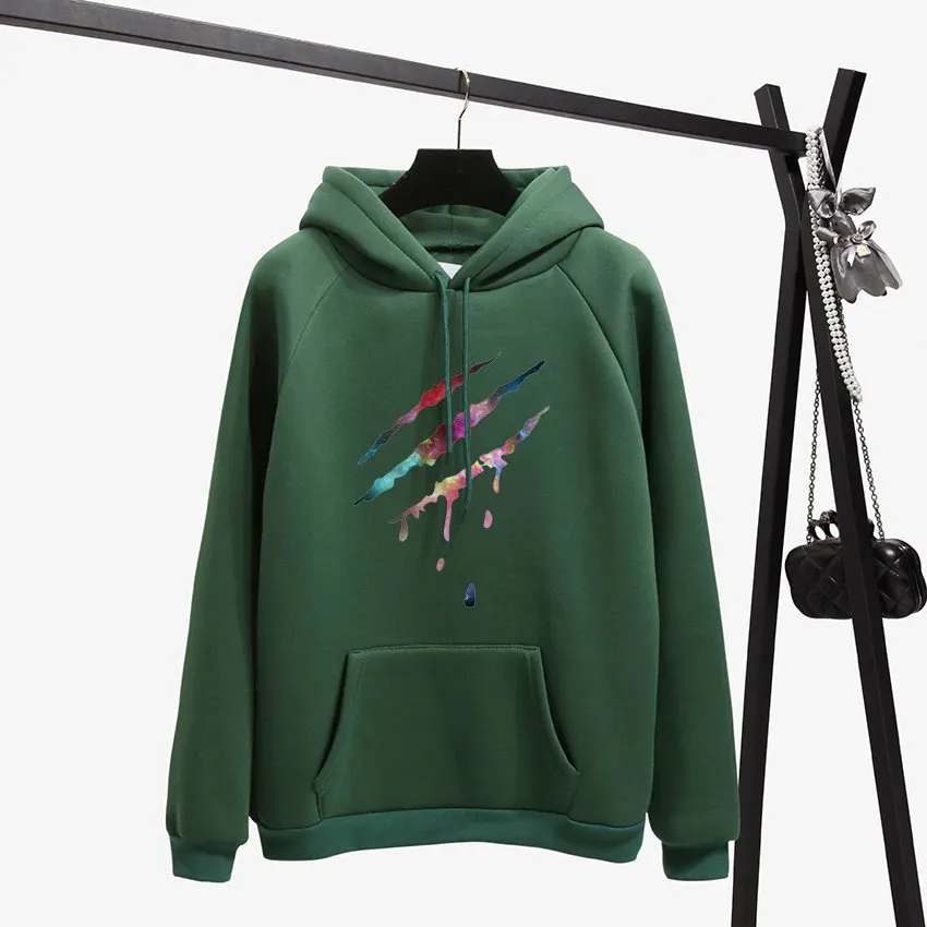 Women's Autumn/Winter O-Neck Hoodie With Various Prints