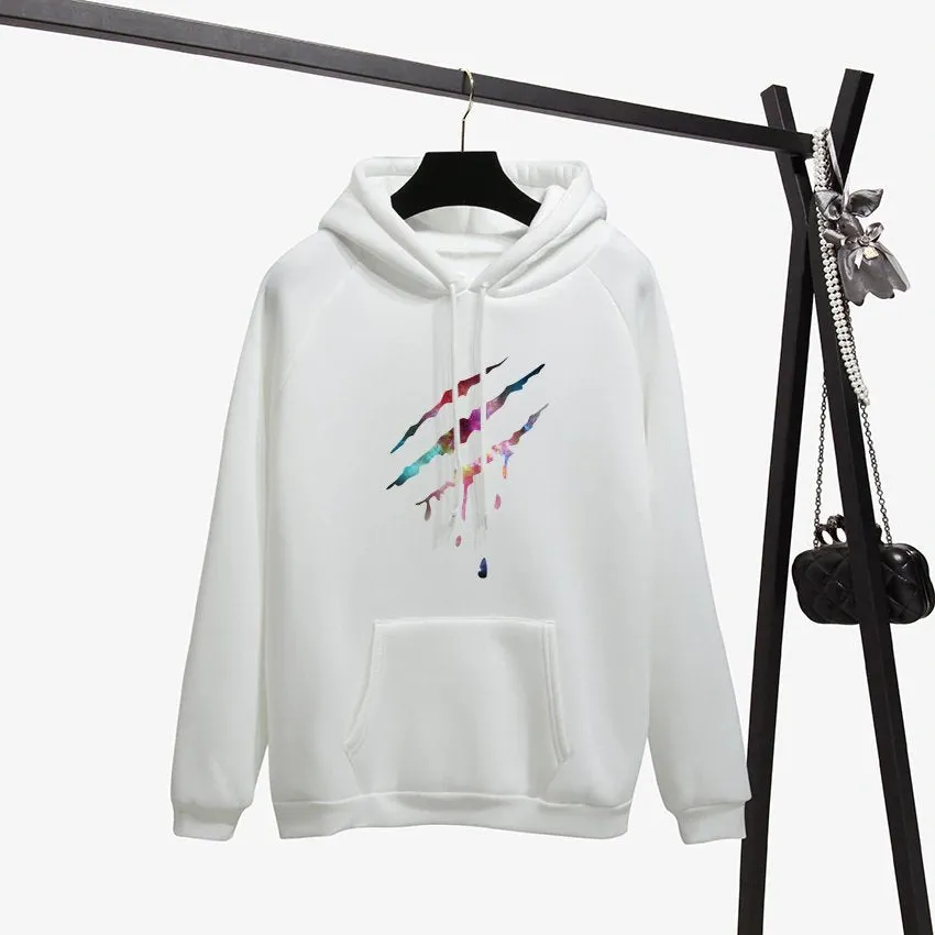 Women's Autumn/Winter O-Neck Hoodie With Various Prints
