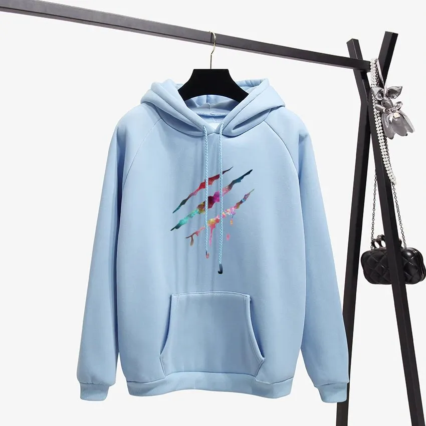Women's Autumn/Winter O-Neck Hoodie With Various Prints