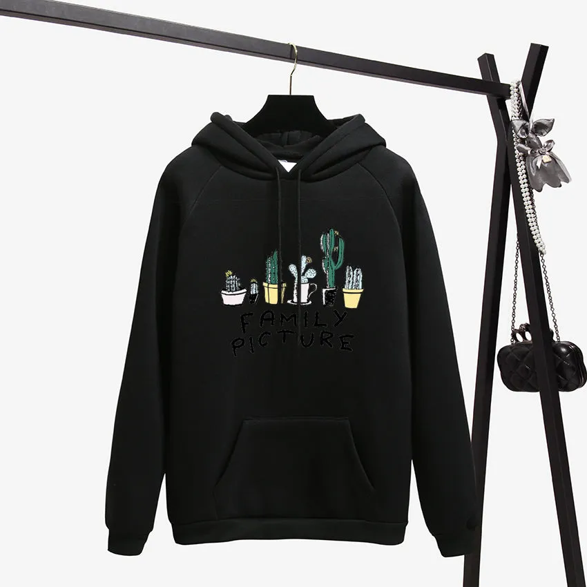 Women's Autumn/Winter O-Neck Hoodie With Various Prints
