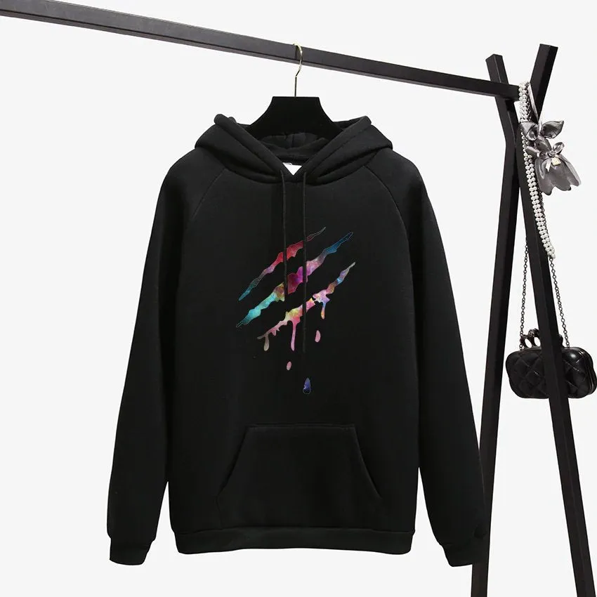 Women's Autumn/Winter O-Neck Hoodie With Various Prints