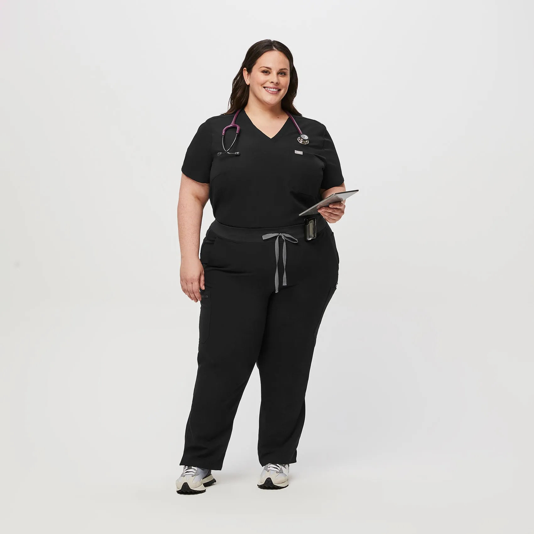 women's Black Yola™ - Skinny Scrub Pants 2.0 (3XL - 6XL)