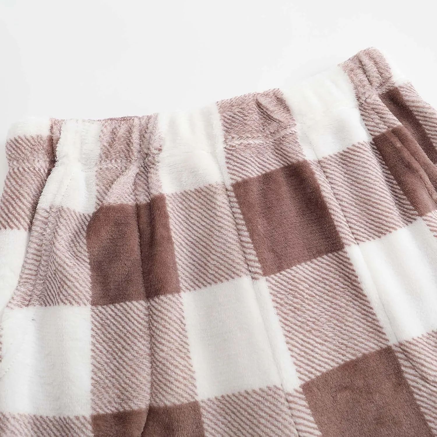 Womens Flannel Pajama Pants Fleece Lined Pants Thick Warm Loungewear Pants Long Johns Thermal Pants Plaid Pants