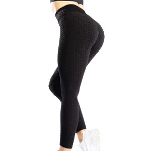 Women's High Waist Honeycomb Yoga Shaper Pants  | Tummy Control Booty Leggings Butt Lift Tights