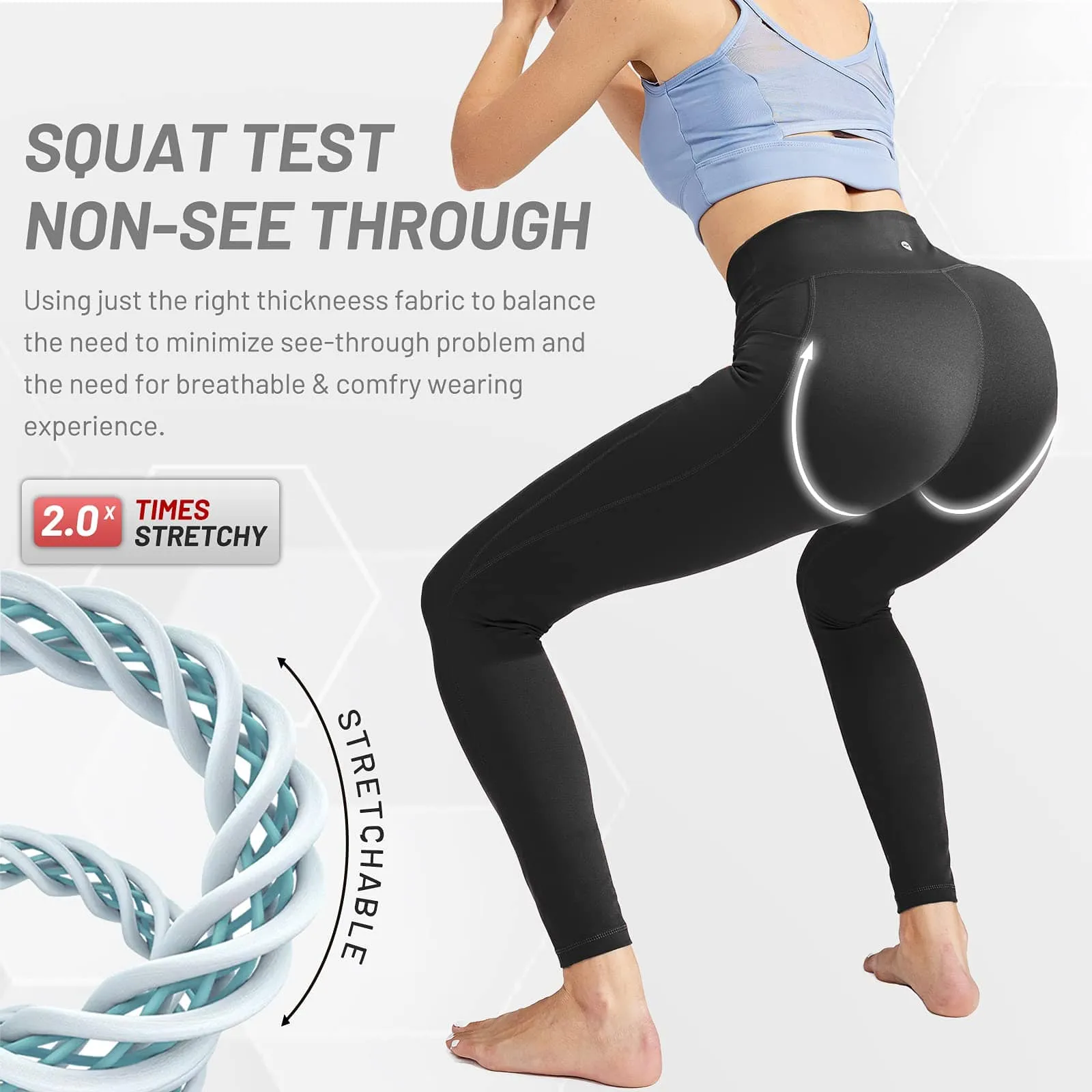 Women's High Waist Workout Yoga Pants Athletic Legging