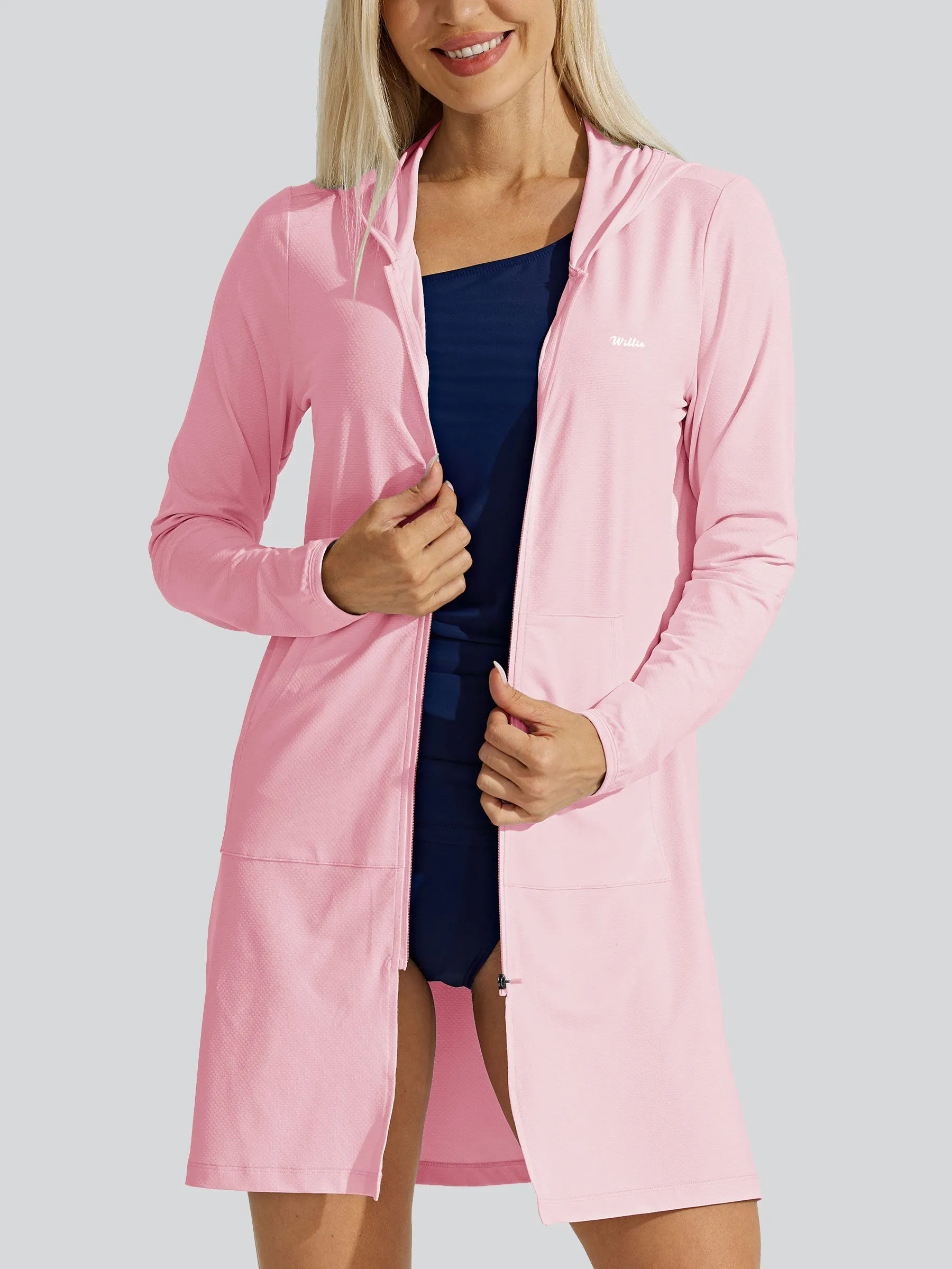 Women's Long Hoodie Jacket UPF 50 