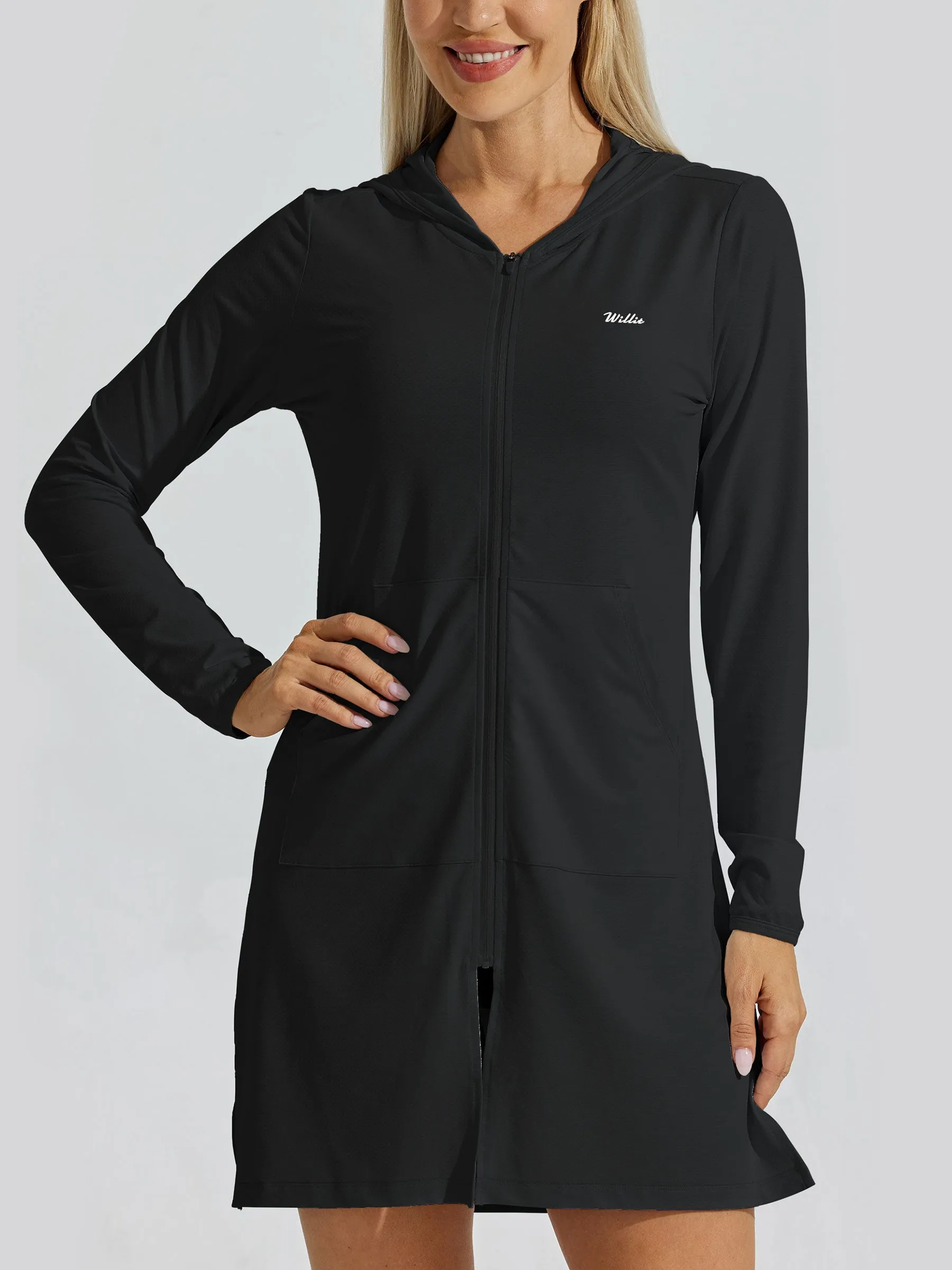 Women's Long Hoodie Jacket UPF 50 