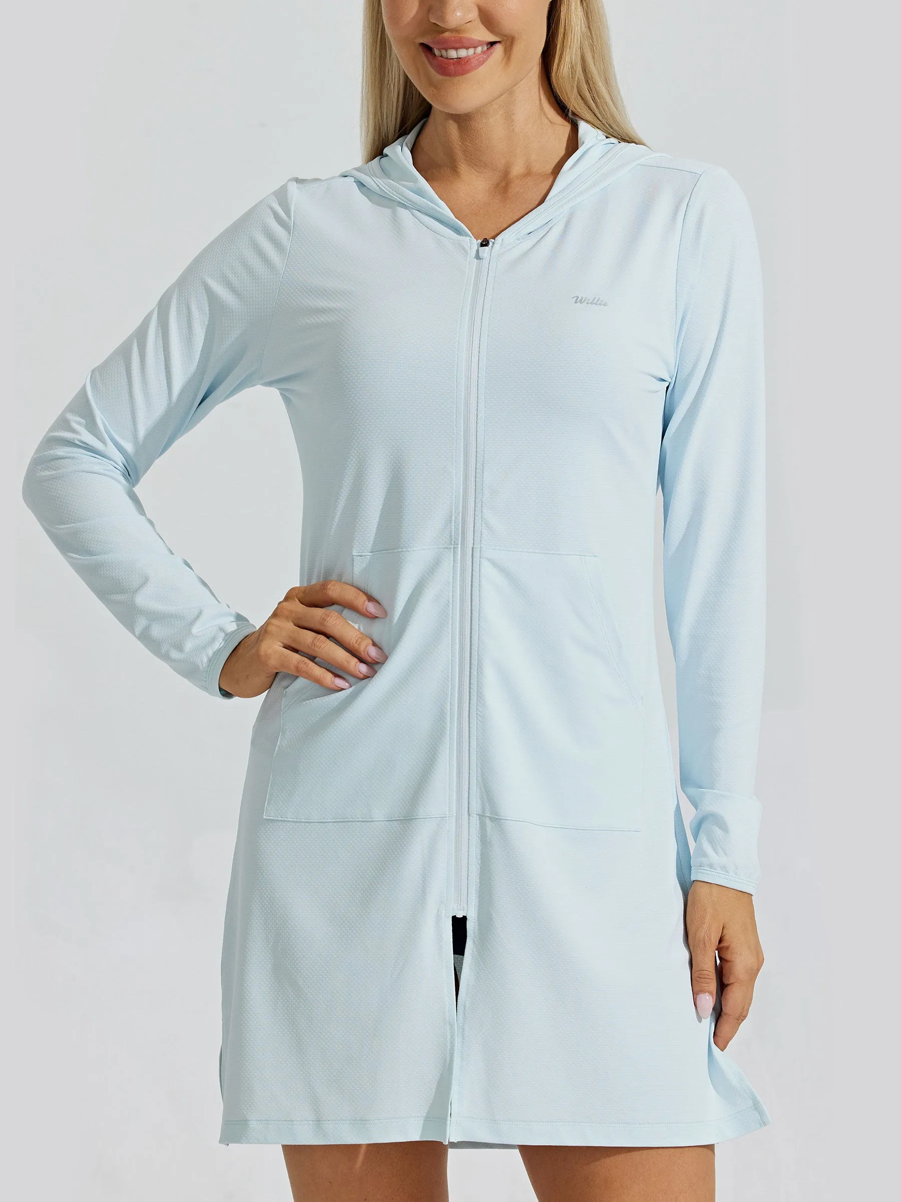 Women's Long Hoodie Jacket UPF 50 