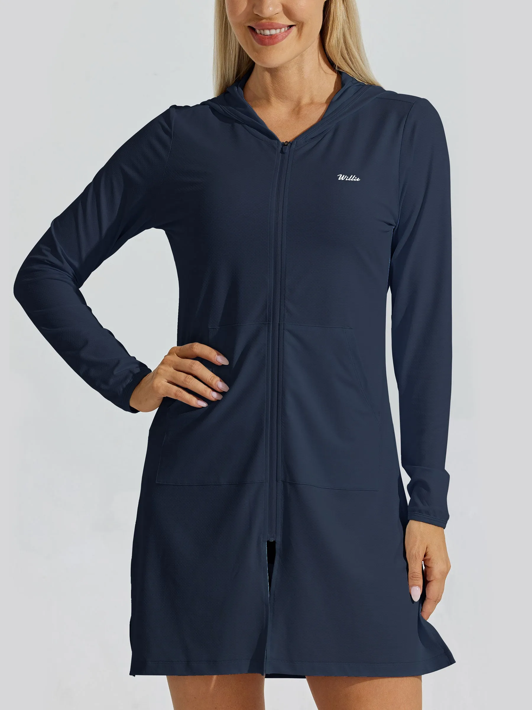Women's Long Hoodie Jacket UPF 50 
