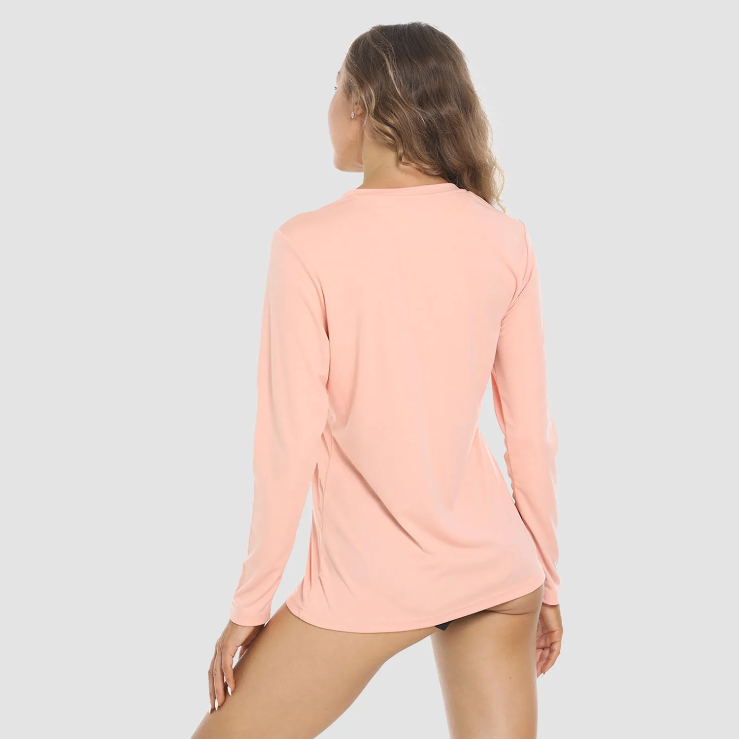 Women's Long Sleeve Shirts UPF 50  Sun Protection T Shirts V Neck Hiking Shirt Running Workout Performance Tee