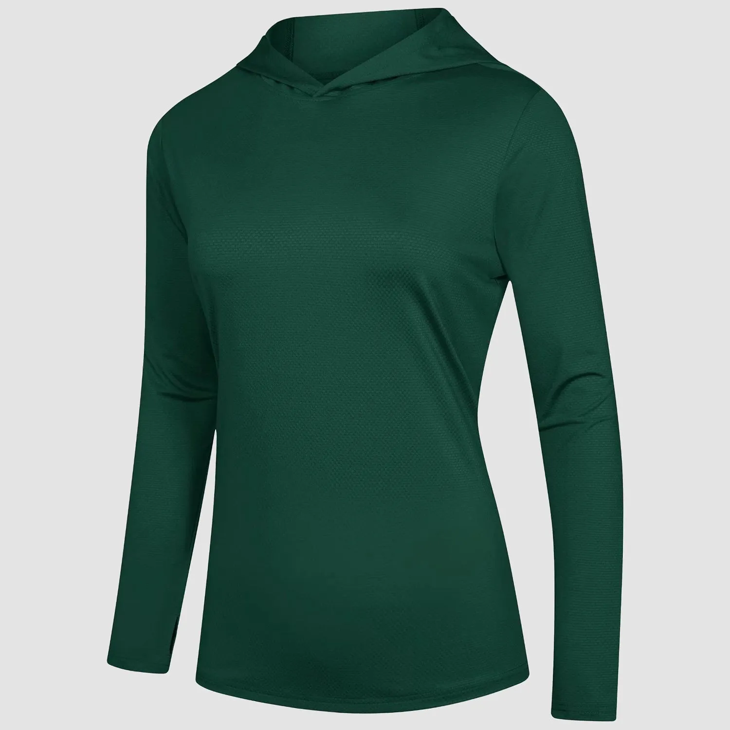 Women's Mint Hoodie Shirts UPF 50  Sun Protection Long Sleeve UV Shirt Fishing Hiking Athletic Shirts with Thumb Hole