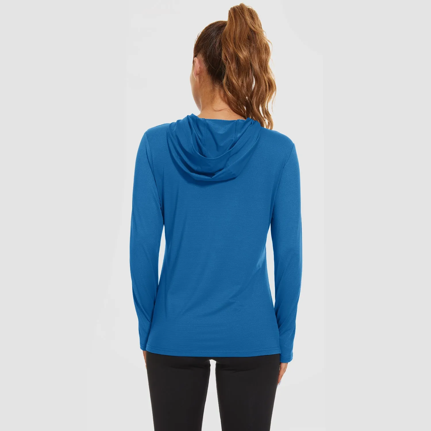 Women's Mint Hoodie Shirts UPF 50  Sun Protection Long Sleeve UV Shirt Fishing Hiking Athletic Shirts with Thumb Hole