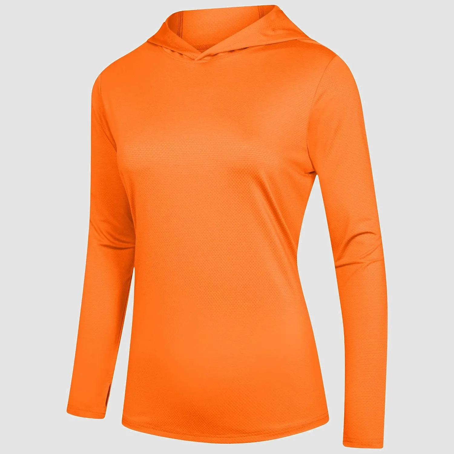 Women's Mint Hoodie Shirts UPF 50  Sun Protection Long Sleeve UV Shirt Fishing Hiking Athletic Shirts with Thumb Hole