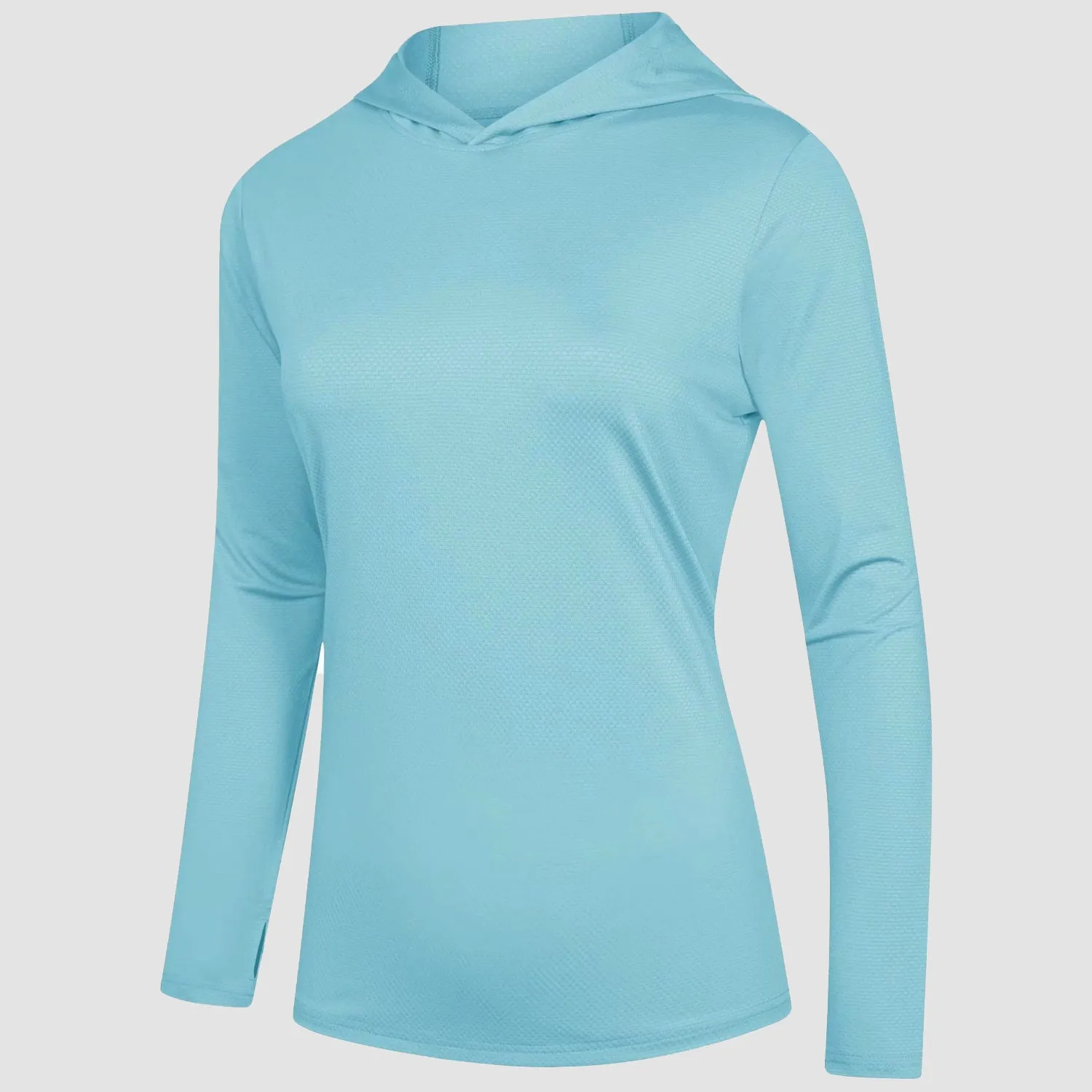 Women's Mint Hoodie Shirts UPF 50  Sun Protection Long Sleeve UV Shirt Fishing Hiking Athletic Shirts with Thumb Hole