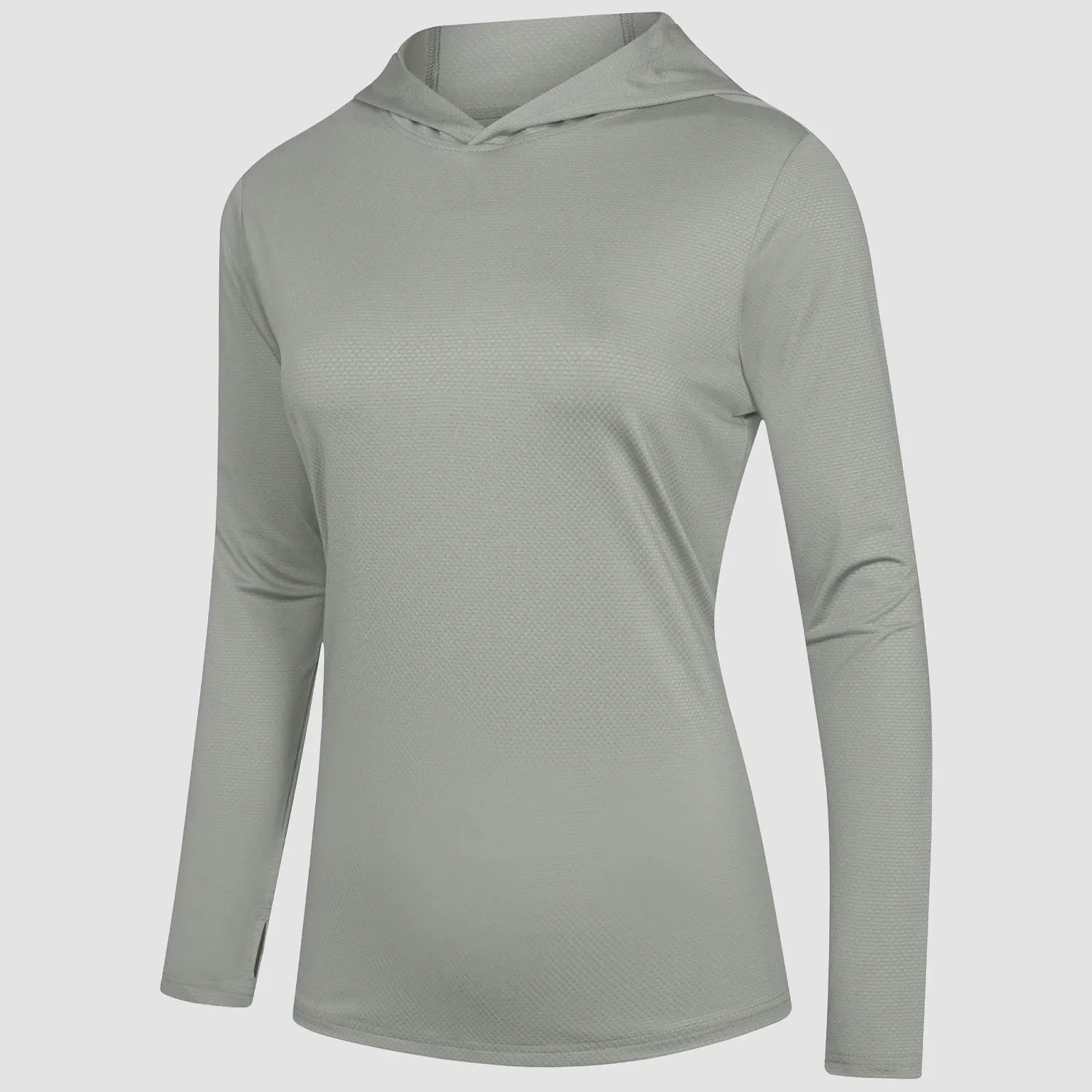 Women's Mint Hoodie Shirts UPF 50  Sun Protection Long Sleeve UV Shirt Fishing Hiking Athletic Shirts with Thumb Hole