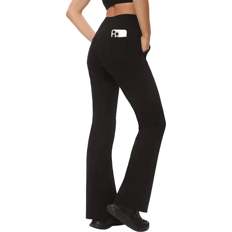 Women's Multicolor Pattern Bootcut Leg Yoga Pants High Waist Leggings