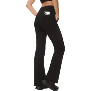 Women's Multicolor Pattern Bootcut Leg Yoga Pants High Waist Leggings