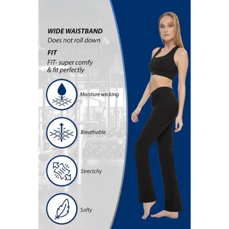 Women's Multicolor Pattern Bootcut Leg Yoga Pants High Waist Leggings