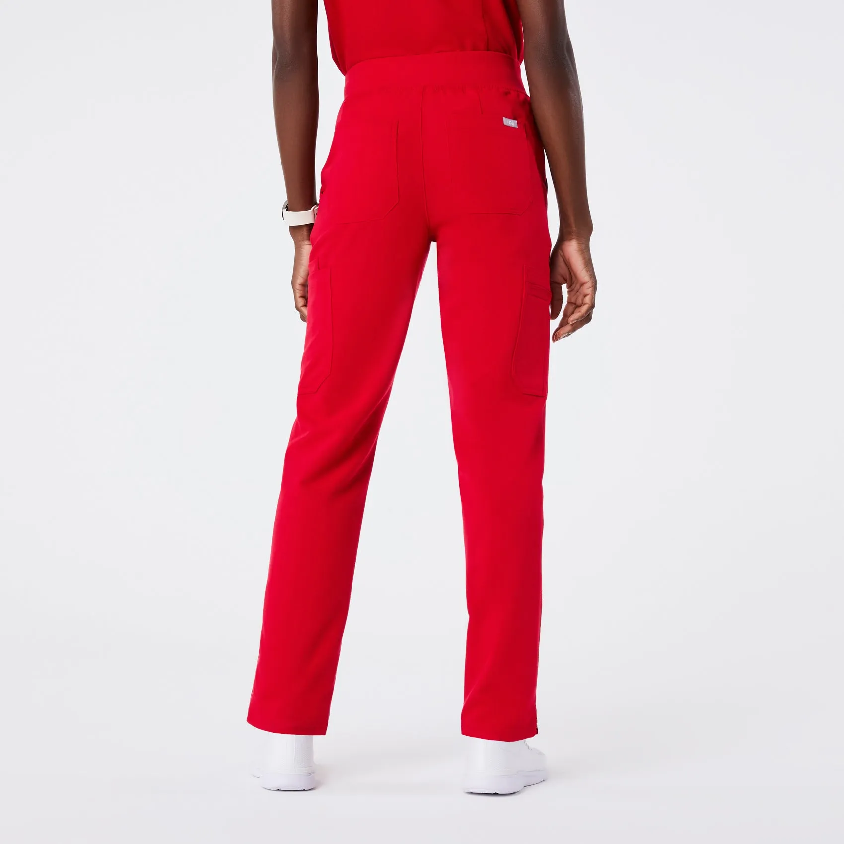 women's Pop Red High Waisted Yola - Tall Skinny Scrub Pant™