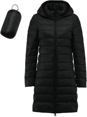 Womens Puffer Coat Lightweight Down Coats Long Sleeve with Pouch Classic Warm Jacket 2023 Winter Skimpy Down Jackets