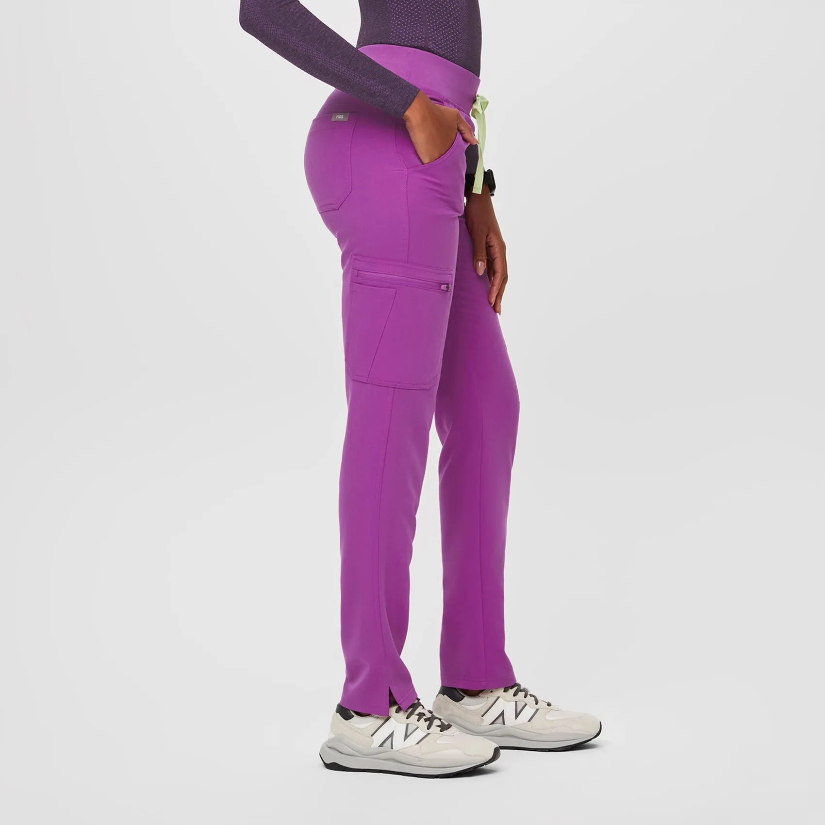 women's Purple Jolt High Waisted Yola™ - Tall Skinny Scrub Pants