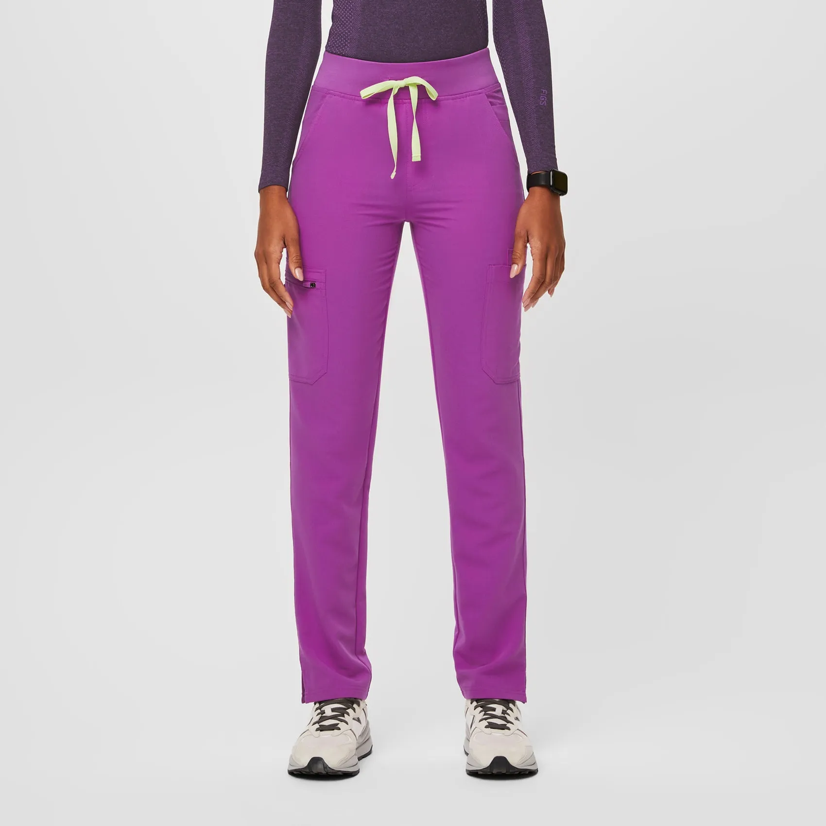 women's Purple Jolt High Waisted Yola™ - Tall Skinny Scrub Pants