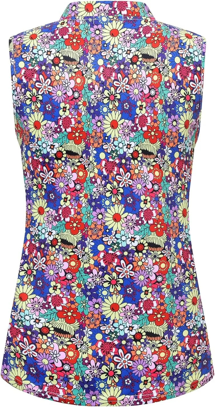 Womens Sleeveless Golf Shirts Moisture Wicking Tennis Polo Workout Tops