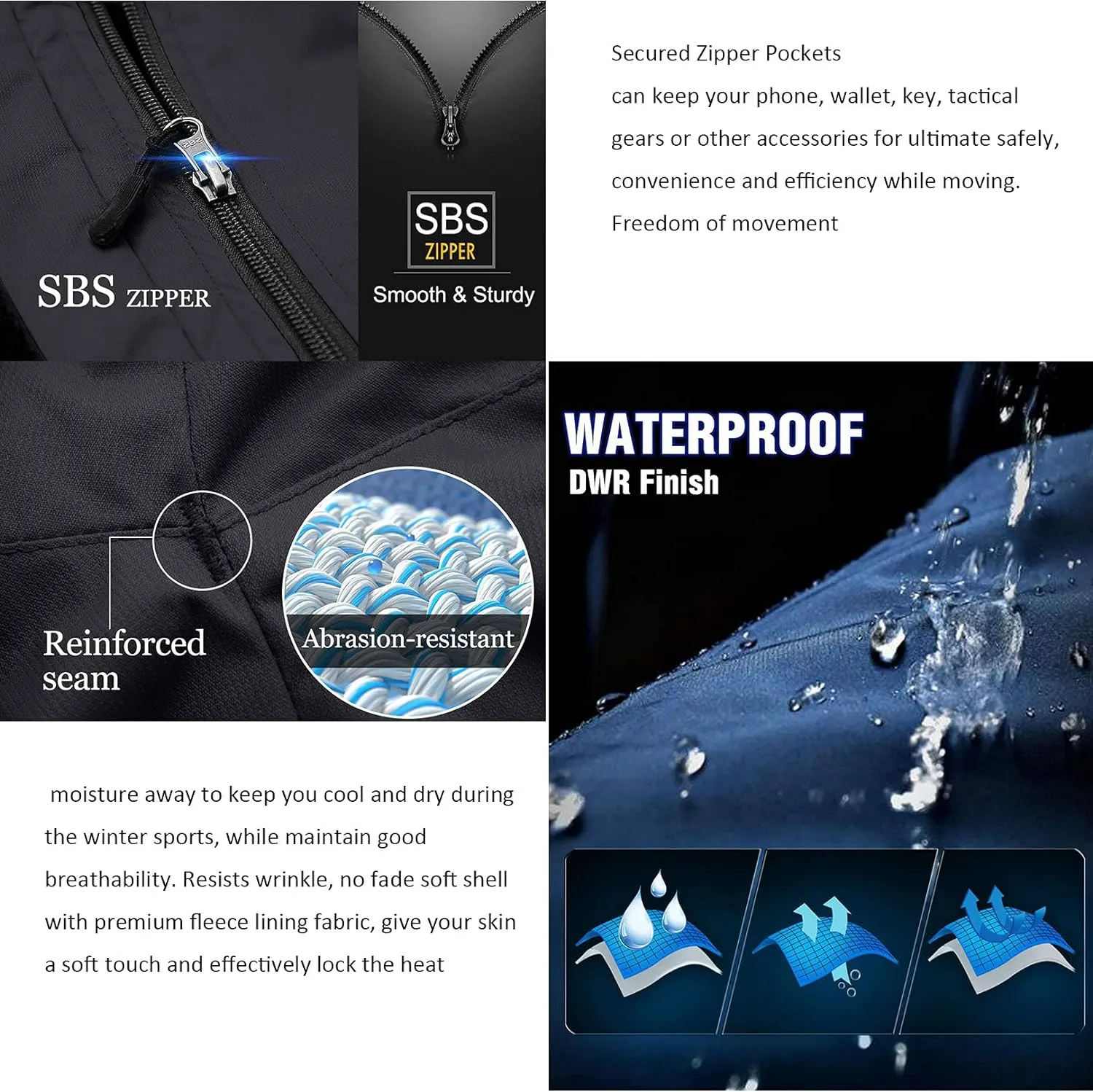 Womens Snow Pants Winter Fleece Lined Waterproof Soft Shell Insulated Outdoor Camping Travel ski Pants