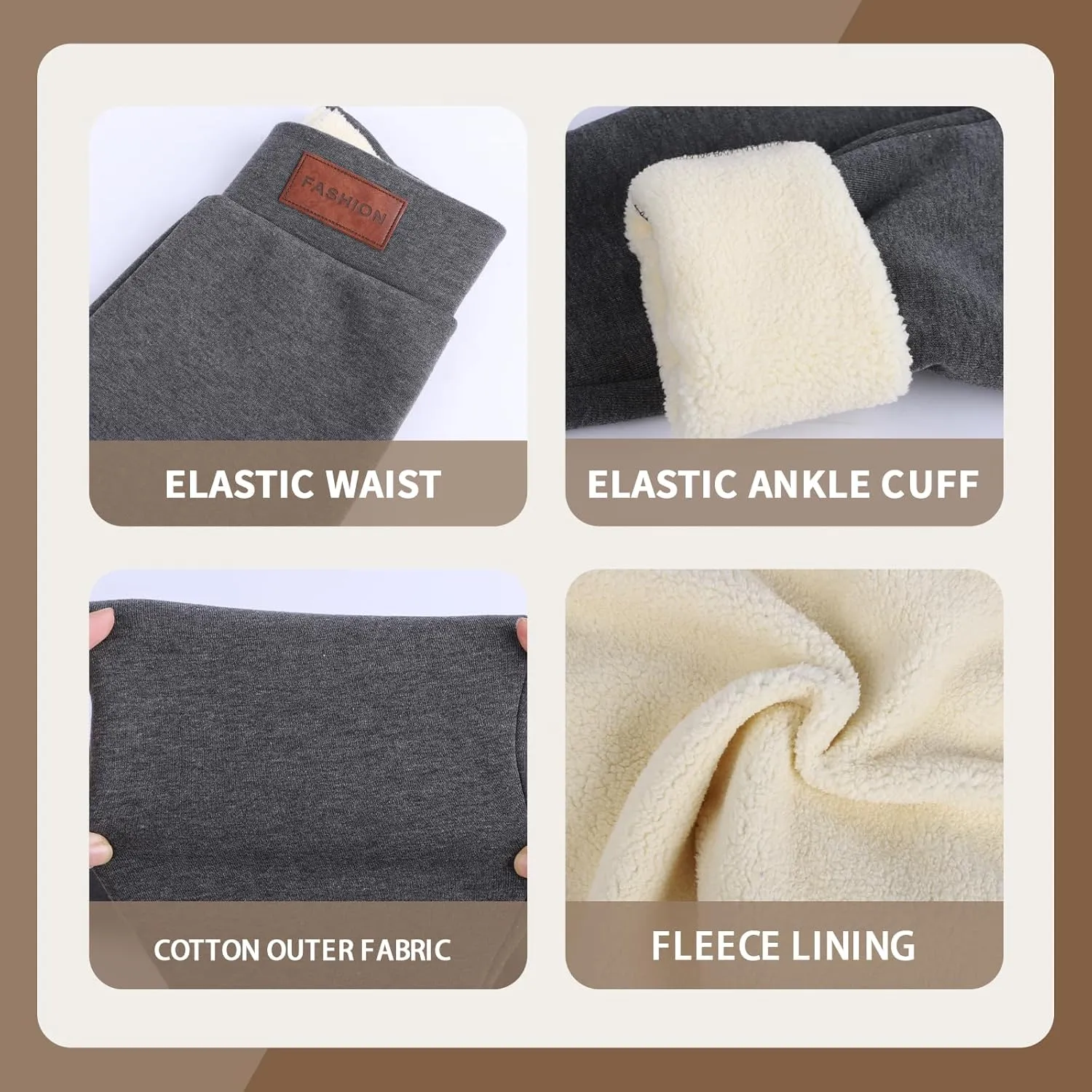 Women's Thermal Fleece Lined Leggings Winter Warm Soft High Waist Stretch Sherpa Lined Pants…
