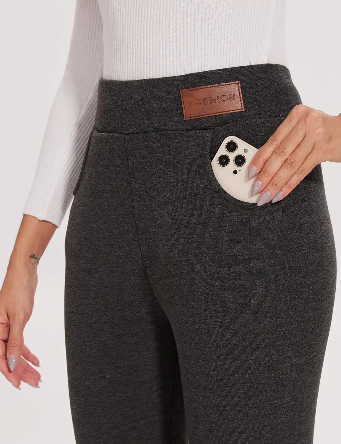 Women's Thermal Fleece Lined Leggings Winter Warm Soft High Waist Stretch Sherpa Lined Pants…
