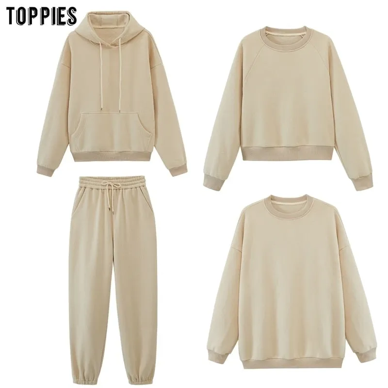 Women's Tracksuits - Hooded Sweatshirts