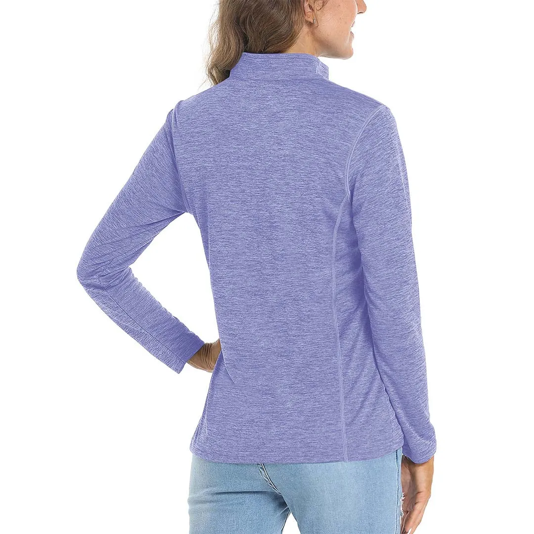 Women's UPF 50  1/4 Zip Quick Dry Hiking Shirts