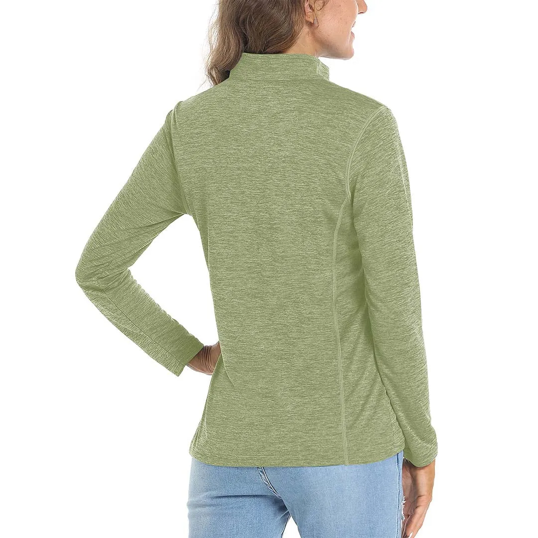Women's UPF 50  1/4 Zip Quick Dry Hiking Shirts