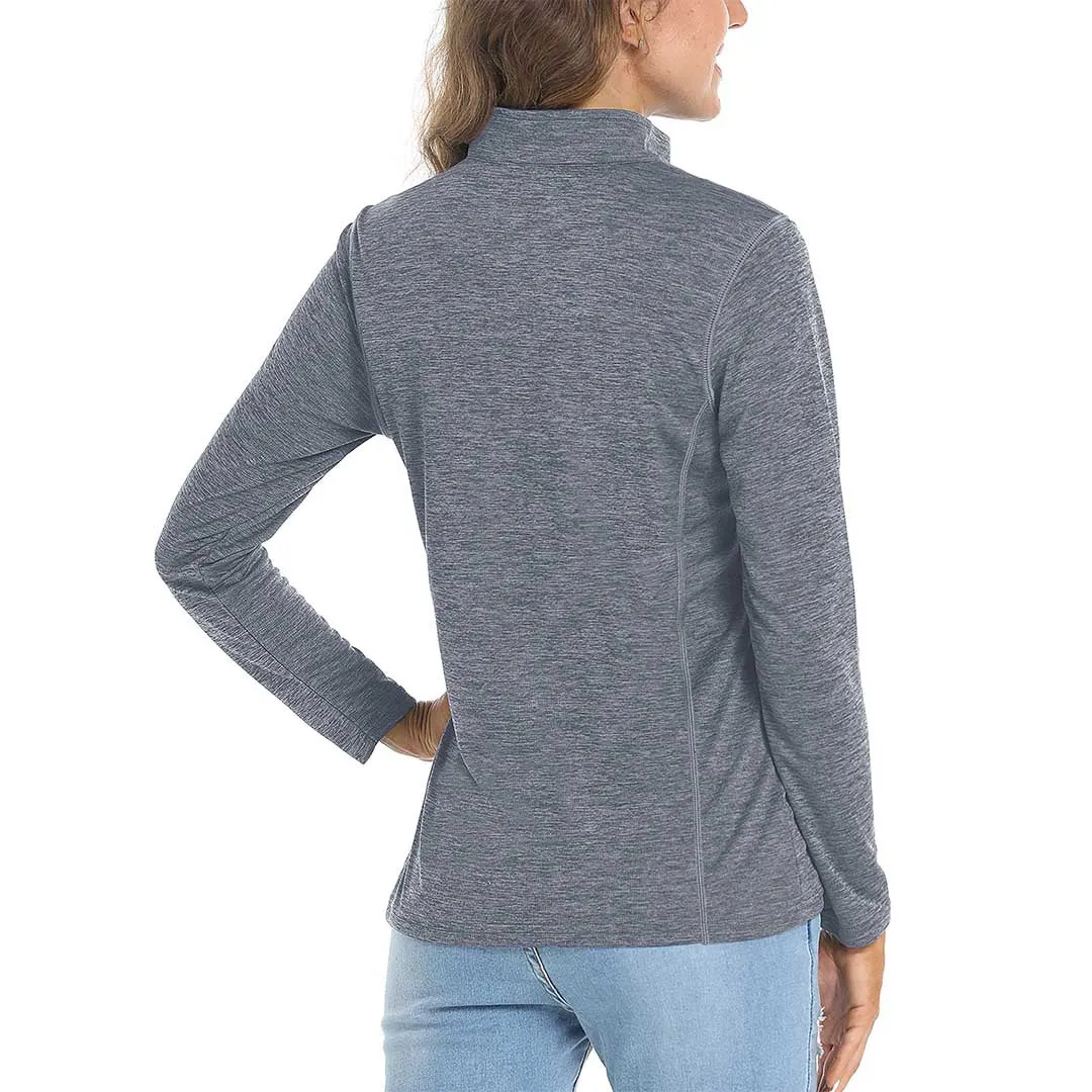 Women's UPF 50  1/4 Zip Quick Dry Hiking Shirts
